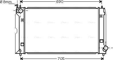 Ava Quality Cooling TOA2403 - Radiators, Motora dzesēšanas sistēma autodraugiem.lv