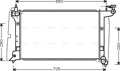 Ava Quality Cooling TOA2289 - Radiators, Motora dzesēšanas sistēma autodraugiem.lv