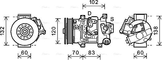 Ava Quality Cooling TOAK627 - Kompresors, Gaisa kond. sistēma autodraugiem.lv