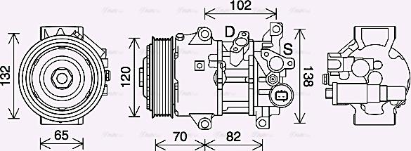 Ava Quality Cooling TOAK745 - Kompresors, Gaisa kond. sistēma autodraugiem.lv