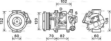 Ava Quality Cooling TOAK721 - Kompresors, Gaisa kond. sistēma autodraugiem.lv