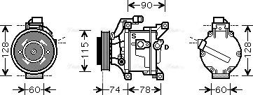 Ava Quality Cooling TO K450 - Kompresors, Gaisa kond. sistēma autodraugiem.lv