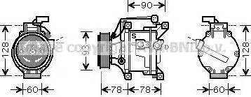 Ava Quality Cooling TO K468 - Kompresors, Gaisa kond. sistēma autodraugiem.lv
