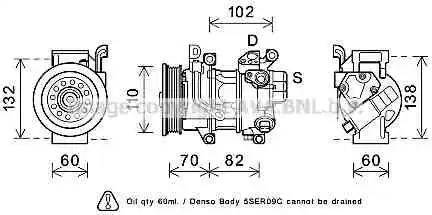 Ava Quality Cooling TOK622 - Kompresors, Gaisa kond. sistēma autodraugiem.lv