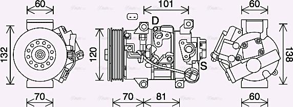 Ava Quality Cooling TOK744 - Kompresors, Gaisa kond. sistēma autodraugiem.lv