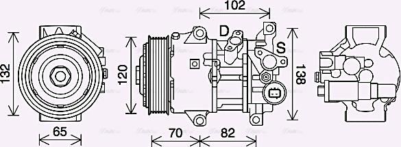 Ava Quality Cooling TOK739 - Kompresors, Gaisa kond. sistēma autodraugiem.lv