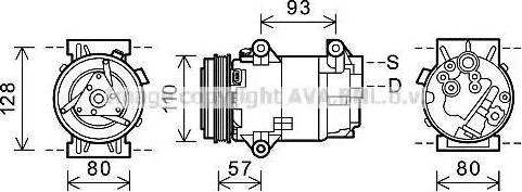 Ava Quality Cooling UZK001 - Kompresors, Gaisa kond. sistēma autodraugiem.lv