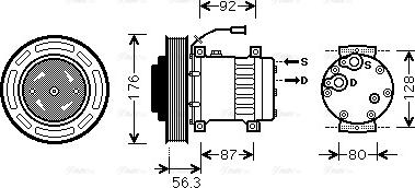 Ava Quality Cooling VLAK053 - Kompresors, Gaisa kond. sistēma autodraugiem.lv