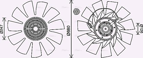 Ava Quality Cooling VLF088 - Ventilators, Motora dzesēšanas sistēma autodraugiem.lv