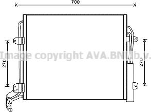 Ava Quality Cooling VN5324 - Kondensators, Gaisa kond. sistēma autodraugiem.lv