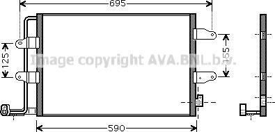 Ava Quality Cooling VN5252 - Kondensators, Gaisa kond. sistēma autodraugiem.lv