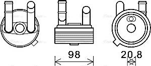 Ava Quality Cooling VN3396 - Eļļas radiators, Automātiskā pārnesumkārba autodraugiem.lv
