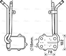 Ava Quality Cooling VN3389 - Eļļas radiators, Motoreļļa autodraugiem.lv