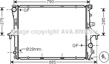 Ava Quality Cooling VN2199 - Radiators, Motora dzesēšanas sistēma autodraugiem.lv