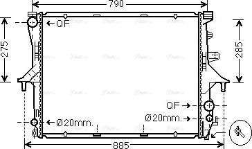 Ava Quality Cooling VN2198 - Radiators, Motora dzesēšanas sistēma autodraugiem.lv