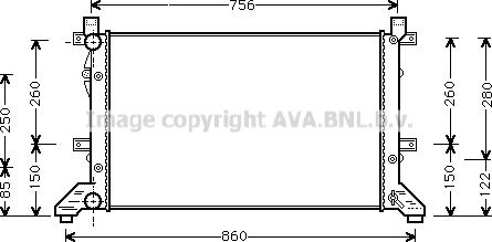 Ava Quality Cooling VN2155 - Radiators, Motora dzesēšanas sistēma autodraugiem.lv