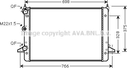 Ava Quality Cooling VN2184 - Radiators, Motora dzesēšanas sistēma autodraugiem.lv