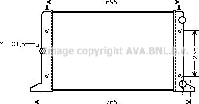 Ava Quality Cooling VN2134 - Radiators, Motora dzesēšanas sistēma autodraugiem.lv