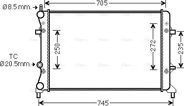 Ava Quality Cooling VN2359 - Radiators, Motora dzesēšanas sistēma autodraugiem.lv