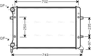 Ava Quality Cooling VN2204 - Radiators, Motora dzesēšanas sistēma autodraugiem.lv