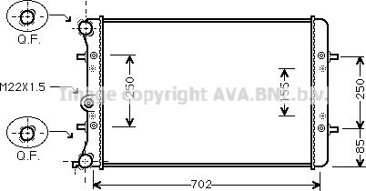 Ava Quality Cooling VN2217 - Radiators, Motora dzesēšanas sistēma autodraugiem.lv