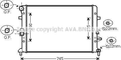 Ava Quality Cooling VN2289 - Radiators, Motora dzesēšanas sistēma autodraugiem.lv