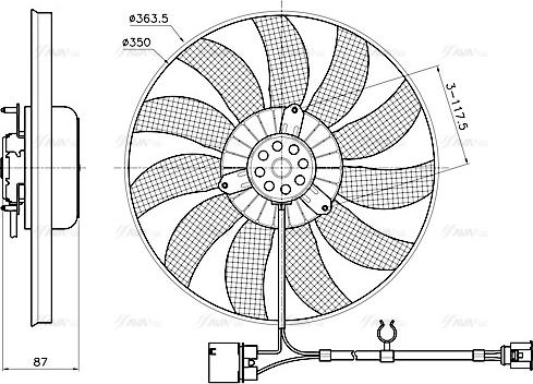 Ava Quality Cooling VN7442 - Ventilators, Motora dzesēšanas sistēma autodraugiem.lv