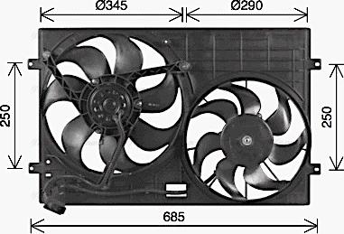 Ava Quality Cooling VN7543 - Ventilators, Motora dzesēšanas sistēma autodraugiem.lv