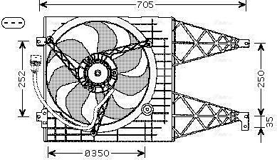 Ava Quality Cooling VN7513 - Ventilators, Motora dzesēšanas sistēma autodraugiem.lv