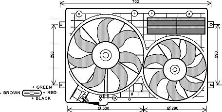 Ava Quality Cooling VN7529 - Ventilators, Motora dzesēšanas sistēma autodraugiem.lv