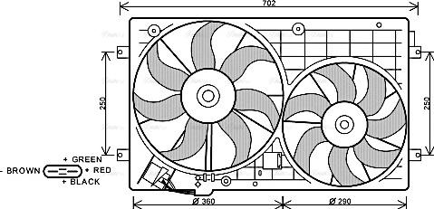 Ava Quality Cooling VN7528 - Ventilators, Motora dzesēšanas sistēma autodraugiem.lv
