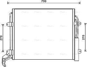 Ava Quality Cooling VNA5324D - Kondensators, Gaisa kond. sistēma autodraugiem.lv