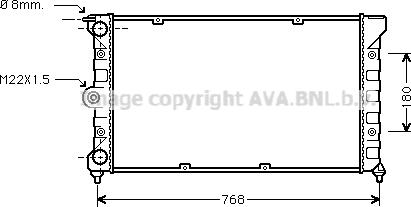 Ava Quality Cooling VNA2080 - Radiators, Motora dzesēšanas sistēma autodraugiem.lv