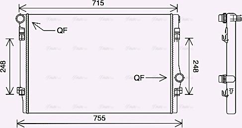 Ava Quality Cooling VNA2336 - Radiators, Motora dzesēšanas sistēma autodraugiem.lv