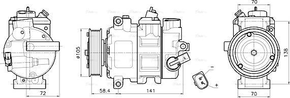 Ava Quality Cooling VNAK447 - Kompresors, Gaisa kond. sistēma autodraugiem.lv