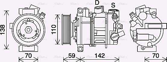 Ava Quality Cooling VNAK401 - Kompresors, Gaisa kond. sistēma autodraugiem.lv