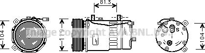 Ava Quality Cooling VNAK046 - Kompresors, Gaisa kond. sistēma autodraugiem.lv