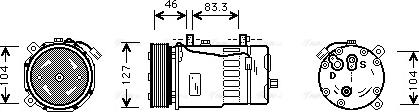 Ava Quality Cooling VNAK050 - Kompresors, Gaisa kond. sistēma autodraugiem.lv