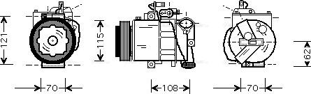 Ava Quality Cooling VNAK064 - Kompresors, Gaisa kond. sistēma autodraugiem.lv