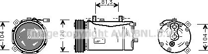 Ava Quality Cooling VNK164 - Kompresors, Gaisa kond. sistēma autodraugiem.lv