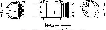 Ava Quality Cooling VNAK167 - Kompresors, Gaisa kond. sistēma autodraugiem.lv