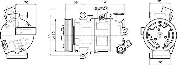 Ava Quality Cooling VNAK341 - Kompresors, Gaisa kond. sistēma autodraugiem.lv