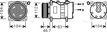 Ava Quality Cooling VNAK288 - Kompresors, Gaisa kond. sistēma autodraugiem.lv