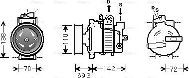 Ava Quality Cooling VNK318 - Kompresors, Gaisa kond. sistēma autodraugiem.lv