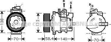Ava Quality Cooling VNK265 - Kompresors, Gaisa kond. sistēma autodraugiem.lv