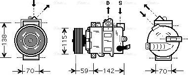 Ava Quality Cooling VNK284 - Kompresors, Gaisa kond. sistēma autodraugiem.lv