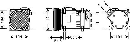 Ava Quality Cooling VNK281 - Kompresors, Gaisa kond. sistēma autodraugiem.lv