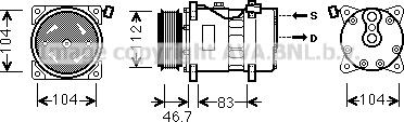 Ava Quality Cooling VNK288 - Kompresors, Gaisa kond. sistēma autodraugiem.lv