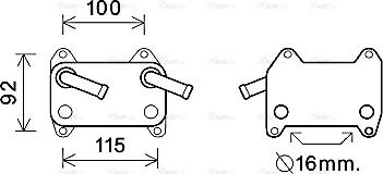 Ava Quality Cooling VO 3155 - Eļļas radiators, Motoreļļa autodraugiem.lv