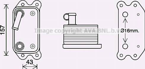 Ava Quality Cooling VO3295 - Eļļas radiators, Motoreļļa autodraugiem.lv